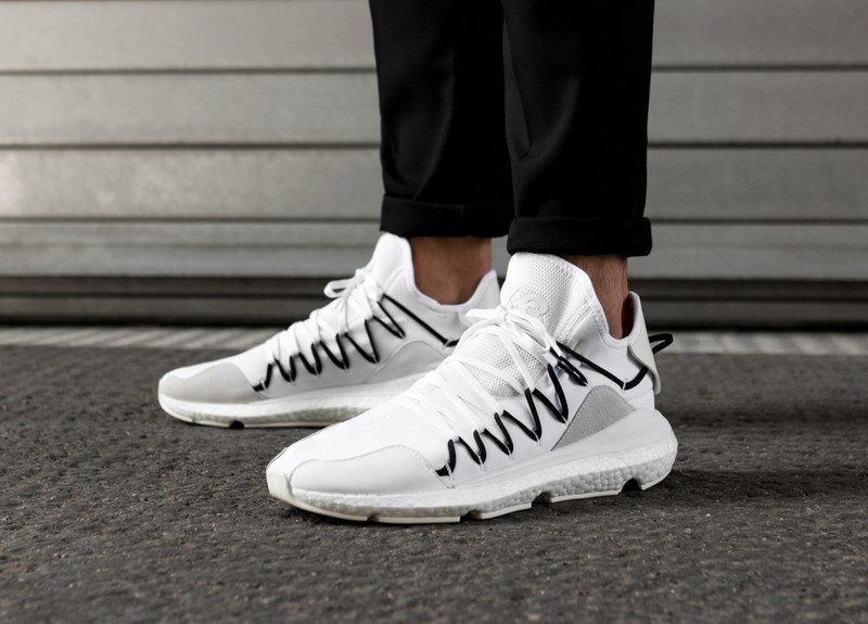Adidas Y-3 Kusari - Белые с чёрной вставкой Adidas Y-3 Kusari - Белые с чёрной вставкой