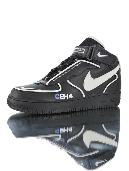 C2H4 x Nike Air Force 1 Mid“Reveals Reflective” BQ7541-001 