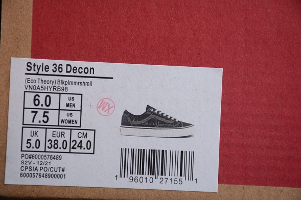 Vans Style 36 Decon VN0A5HYRB9A 