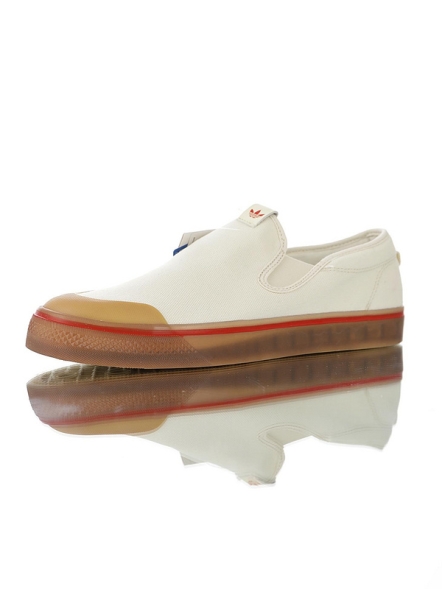 Adidas Nizza Blanc Bordeaux Slip-On 
