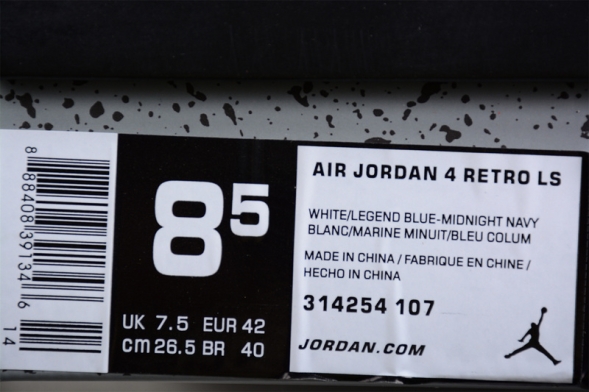  Nike Air Jordan 4 Columbia 314254-107 