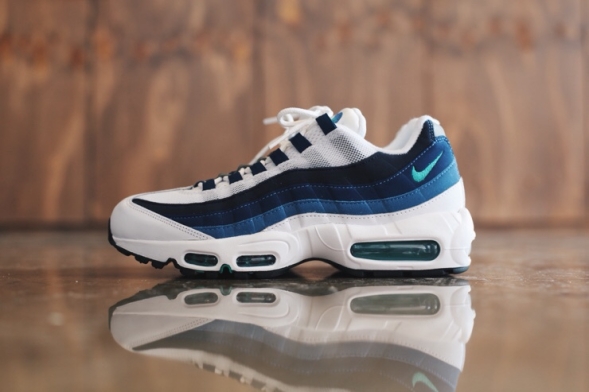 Nike air max 95 OG White-French Blue-Lake Blue-New Green 