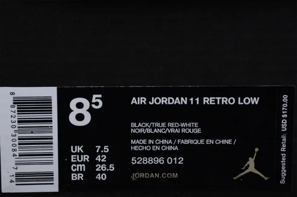 Nike Air Jordan 11 Low Bred 528896-012 