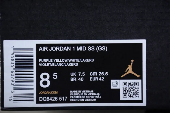 Nike Air Jordan 1 Mid Lakers DQ8426-517 